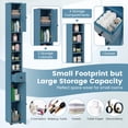 thumbnail image 3 of Costway Slim Bathroom Tall Cabinet with 2 Doors, 1 Drawer & 5 Adjustable Shelves for Home Blue, 3 of 4
