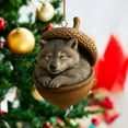 thumbnail image 6 of Summercome 2026 New Forest Animal Acorn Ornaments, 2D Cozy Forest Ornaments for Christmas Tree, Pine Cone Animal Decoration Hanging Holiday Home Decor Xmas Gift Fillers (D), 6 of 7