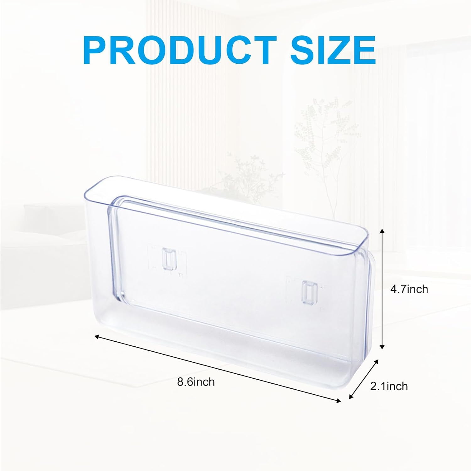 3 Pack Plastic Wall Folders, Acrylic Single Pocket Wall Mount File Holder Clear Hanging Wall File Organizer Plastic Single Pocket Hanging for Office Home Bathroom, 8.6x4.7x2.1 Inch