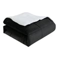 thumbnail image 4 of VCNY Home Micromink 3-Piece Black Solid Color Comforter Set, King, 4 of 5