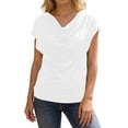 thumbnail image 2 of Shirts for Women Crew Neck Top with Puff Sleeve Blouse for Everyday Wear Lightweight Casual Shirt with Stylish Tiered Detail, 2 of 8