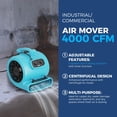 thumbnail image 2 of ALORAIR 4000 CFM ventilador de aire para industrial, ventilador de secado de piso, secador de alfombras, temporizador, hebillas de alfombra, apilable, cable de alimentación de 20 pies, para restauraci, 2 of 5