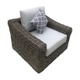 thumbnail image 2 of Teva Furniture Monterey Wicker / Rattan Club Chair with Cushion in Brown/Beige, 2 of 3