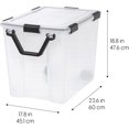 thumbnail image 4 of IRIS USA 103 Qt Storage Bins Plastic Gasket Box with Tight Latching Lids, 2 Pack, 4 of 10