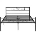 thumbnail image 3 of Renwick Jocelyn Modern Scroll Metal Platform Queen Bed, All Ages, Black, 3 of 9