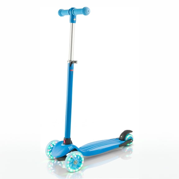 Lil’ Rider 3 Wheel Scooter for Kids with Light-Up Wheels and Adjustable Handlebars, Blue