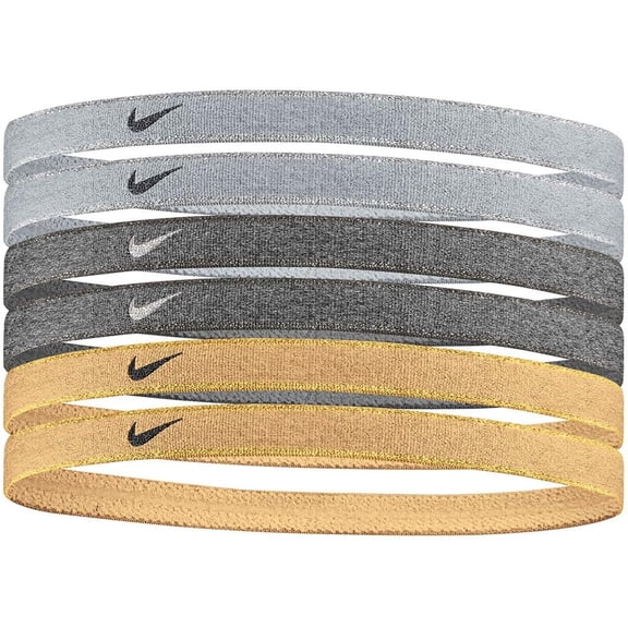 Nike Swoosh Metallic Hairbands 6-Pack