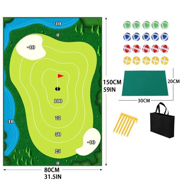 Juego De Golf Estera de detección de swing de juego de golf, equipo de ayuda para entrenamiento de golf (juego de golf, clavo de tierra) Ndcxsfigh Para Estrenar