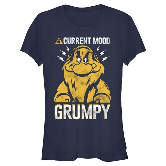 Juniors Snow White and the Seven Dwarfs Grumpy Current Mood Distressed T Shirt