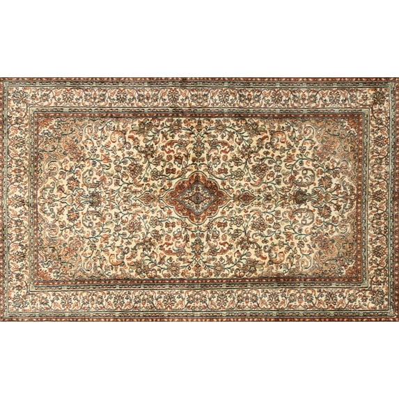 Ahgly Company Indoor Rectangle Traditional Sienna Brown Persian Area Rugs, 8' x 12'