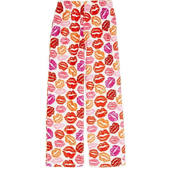 Up Past 8 Girls' Pajama Pants Fuzzy Plush Sleepwear Fun Pants