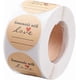 thumbnail image 1 of 1 rollo de 500 pegatinas de agradecimiento de 1,5 pulgadas, autoadhesivas, de papel kraft, para regalo, decorativas, de sellado, redondas., 1 of 4