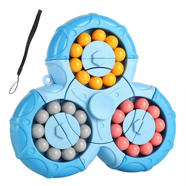 2 in 1 Magics Bean-Gyro Stress Relief Spinnings Bead Puzzles Education Game Novelty Gags Present