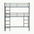 thumbnail image 4 of Black Metal Triple Bunk Bed, Twin Size, Bedroom Dormitory Space-Saving Design, Converts to 3 Beds, Sturdy Steel Frame, Easy Assembly, 4 of 19