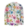 thumbnail image 4 of Karight Womens Button Down Shirt Long Sleeve Blouse, 4 of 5