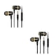 thumbnail image 4 of Auricular con cable Matsuzay en el oído con cancelación de ruido Negro+Oro 2Conjunto, 4 of 6