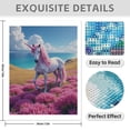 thumbnail image 3 of Diamond Art Kit for Adults, Pink Meadow Mythical Creature Coastline Diamond Painting for Adults Beginners, 5D DIY Diamond Art Painting Kits, Colorful Diamond Painting Craft for Home Decor 12x16, 3 of 7