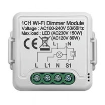 Tuya Wifi Smart Dimmer Switch Module 10A Support 2 Way Control 1 Gang Compatible for Home C1789