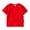 Red, variant on Kids Boys Summer Solid Color Crewneck Short Sleeve T-Shirt Size:3Y
