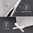 thumbnail image 5 of Exclusivo Mezcla Queen Bedding Duvet Cover Set, 3 Pieces Lightweight Comforter Cover with Pillow Shams (Light Grey and Dark Grey), 5 of 8