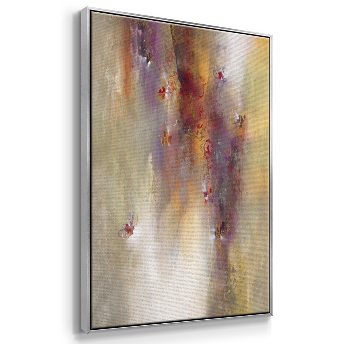 Scarlet Summer Framed Premium Gallery Wrapped Canvas - Ready to Hang - 25 x 37 - Silver Floating Frame