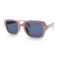 thumbnail image 5 of Retro Luxury Keyhole Hipster Horn Rim Plastic Rectangle Sunglasses Peach - Black, 5 of 8