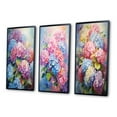 thumbnail image 3 of Designart "Delicate Bouquet Of Hydrangeas In Soft Pastels III" Hydrangea Framed Wall Art Set Of 3 - Pink Traditional Frame Canvas Set For Living Room Decor, 3 of 6