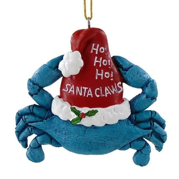 Chesapeake Bay Blue Crab Santa Hanging Ornament