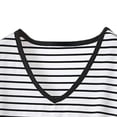 thumbnail image 5 of Fsgntruao Plus Size Pajama Set for Women Striped Short Sleeve Tops with Wide-Leg Long Pant Casual Nightwear Sleepwear, 5 of 6