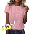 thumbnail image 2 of Crew Neck T Shirts For Women Letter Print Fashion Short Sleeve Tee And Outfits Dressy Casual Women Tops, 2 of 4