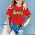 thumbnail image 2 of PMVFHDE Hauts d'Été pour Filles T-Shirts d'Été Manches Courtes Tunique Manches Courtes pour Filles T-Shirts d'Été Manches Courtes Col Rond pour Enfants avec Imprimés Mensuels Rouge, 8-9 Ans, 2 of 4