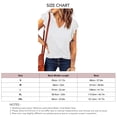 thumbnail image 4 of Blusa de manga corta, blusa de verano para mujer, blusa de color puro con escote en V para mujer, blusa con escote en V para mujer, valor excepcional, 4 of 4