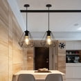 thumbnail image 3 of Lámpara colgante con forma de diamante E27, moderna lámpara de techo industrial para dormitorio, restaurante, comedor, color negro, 3 of 5