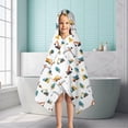 thumbnail image 6 of Cartoon Construction Vehicles Mountains Hooded Bath Towel，50"x30" for Ages 3 To 12 Kids, Quick Dry Lightweight Soft Microfiber Hood Beach Towel Cover Up for Kids, 6 of 7