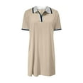 thumbnail image 3 of Golf Dresses for Women Tennis Athletic Mini Dress 2025 Summer Casual Short Sleeve Collared V Neck Shirt Dress with Pockets, 3 of 8