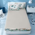 thumbnail image 4 of Erosebridal Coastal Turtle Zipper Twin Comforter Sets with Fitted Sheet and 2 Pillowcases, Ocean Animal Zipper Bedding Set, Gray Reversible, 4 of 7