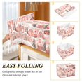 thumbnail image 2 of Yayeee Collapsible Cube Storage Bin with Lid Fabric Closet Decorative Basket with Handles, Light Pink Gingerbread Houses, 2 of 7