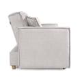 thumbnail image 3 of Sofá Cama Makora Abbot Gris Claro Lino Memory Foam Respaldo con Reclinable de 3 Posiciones, 3 of 8