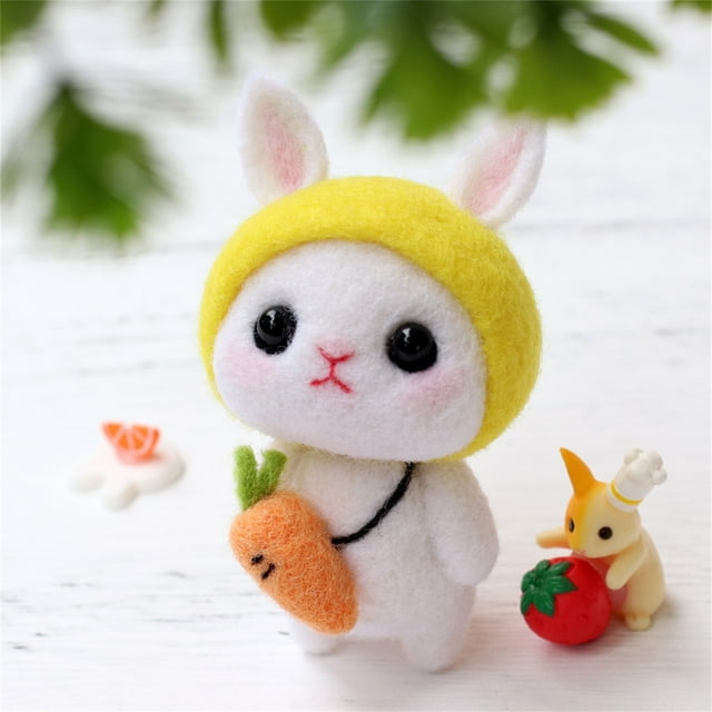 Ensemble de Production de Feutres de Laine à Motif Mignon Bricolage Poke