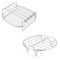 thumbnail image 4 of Air Fryer Accessories Air Fryer Rack Set of 3 Multi-purpose 7 Inch Double Layer Rack Metal Holder, 4 of 6