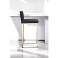 thumbnail image 3 of Pangea Home Dexter Bar Stool Velvet Gray & Gold, 3 of 8