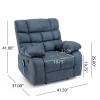 GDF Studio Conyers Contemporary Fabric Pillow Tufted Massage Recliner, Charcoal - image 5 of 12