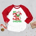 thumbnail image 5 of Camiseta con estampado de mi primera Navidad para niños de 1 a 9 años, camiseta navideña para niñas y niños, camisetas con mangas raglán, ropa para hermanos, atuendo para niños, 5 of 5