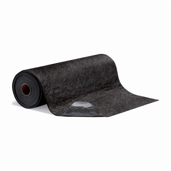 Sorbent Roll, 7 gal, 3 ft x 50 ft, Universal, Black, Polypropylene