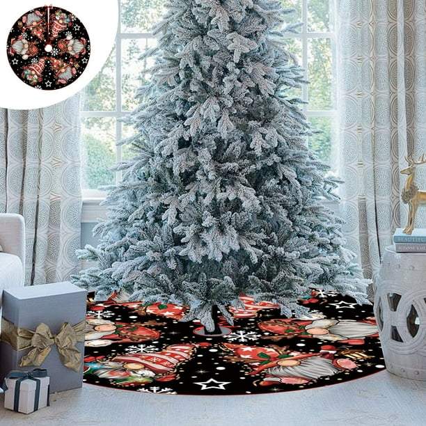 Adornos navideños, falda para árbol de Navidad, elemento clásico navideño de anciano sin rostro, decoración navideña, falda para árbol, decoración inferior para árbol de Navidad, delantal, regalo, fal