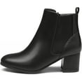 thumbnail image 2 of DREAM PAIRS Women’s Chelsea Ankle Booties Elastic Gore Slip‑On with Chunky Block Heel, 2 of 7