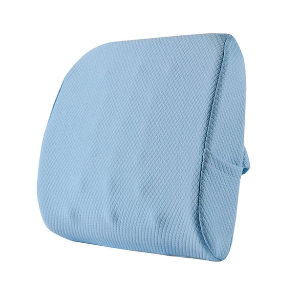 Almohada de apoyo lumbar Cojín de asiento ergonómico Alivio del dolor lumbar Masajeadores Memoria Azul