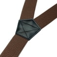 thumbnail image 4 of KAMBERFT Coffee Brown Suspenders for Men, 1.5 inch Wide Adjustable Elastic Y-Back Braces with 3 Snap Loops, 4 of 5