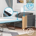 thumbnail image 4 of Mixoy Pull Out Sofa Bed,  Loveseat Sleeper for Apartment/Small Spaces,Sleeper Sofa Bed with Memory Foam Mattress, 2-in-1 Pull Out Couch Bed Suitable for Friends to Stay Temporarily (Full, Grey), 4 of 8
