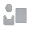 thumbnail image 2 of Mecorevxz Bathroom Toilet Cover Bathroom Mats Absorbent Printed Floor Mats Bathroom Toilet 3 Piece Floor Mats Set,Gray, 2 of 9